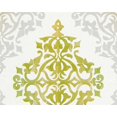 thumbnail image 1 of Flock 4, Glamour Baroque Flower Striped Gloss Embossed White Wallpaper Roll, 1 of 2