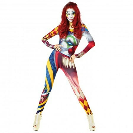 Womens Scary Clown Morpshsuit Costume