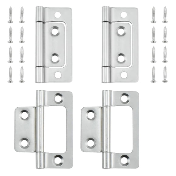 Bisagras para puerta SDTC Tech, paquete de 4, 5.1 x 2.4 cm, color plateado