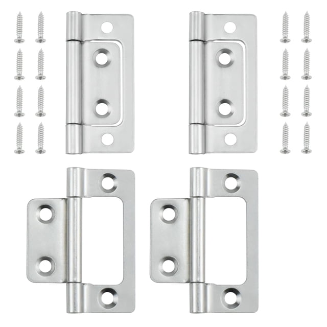 Bisagras para puerta SDTC Tech, paquete de 4, 5.1 x 2.4 cm, color plateado