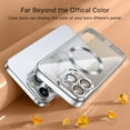 thumbnail image 2 of for iPhone 14 Pro Case  Clear with Camera Lens Protector Full Protection MagSafe Electroplated Silicone Dust-Proof Net Shockproof Protective Case Cover 6.1 Inch - Silver, 2 of 12
