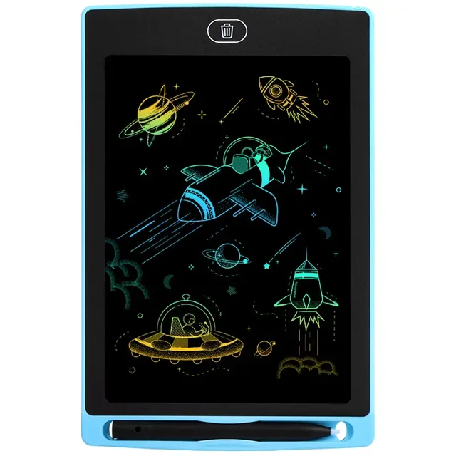 12 Inch Colorful Toddler Kids Graffiti Panel Graphic Board, Eraseable Reusable Electronic Graphic Board,suitable For 3 4 5 6 7 8 9 10 11 12 Years Boys & Girls Education & Learning ToyBlueBlue Gao Jinjia unisex