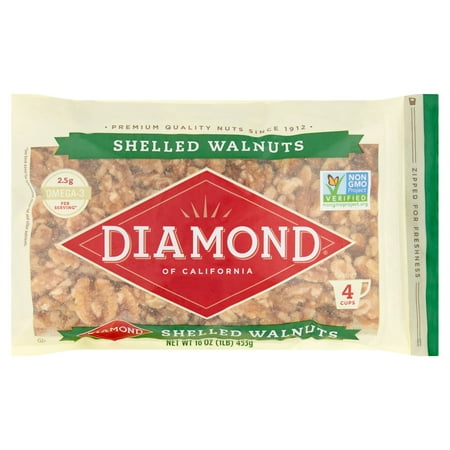 Diamond of California Shelled Walnuts, 16 Oz (Best Walnuts To Eat)