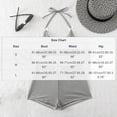 thumbnail image 3 of RYDCOT Women's Gingham Bikini Shorts Set, Halter Boyshort Bikini Two Piece Bathing Suit Shorts Swimsuits for Vacation Light Blue, 3 of 7