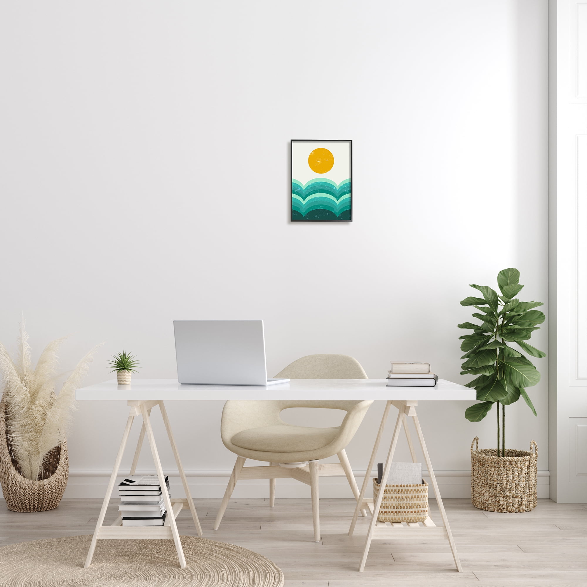 Stupell Indtries Sun Rising over Green Hills Abstract Geometric Arches,11 x 14,Design by Daphne Polselli