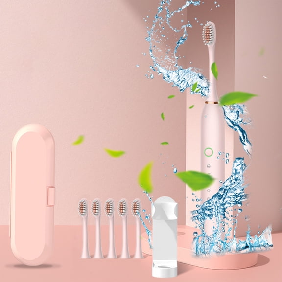 Matoen Electric Toothbrush for Adults with 6 Brush Heads, Toothbrush Rechargeable with a Holder & Travel Case, 8 Hours Charge for 30 Days Use
