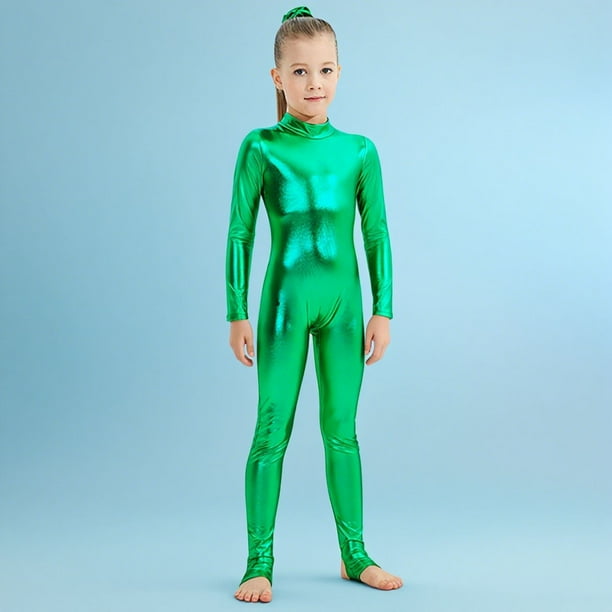 Cowsor Girls Kids Long Sleeve Dance Unitard Bodysuits Full Body Leotard for Ballet,Gymnastics,Performance,Costumes
