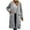 Gray, variant on Aboser Warm Parka Jackets for Women Reversible Sherpa Lined Hooded Quilted Jacket Winter Zip Up Padded Outerwear Solid Midi Length Overcoat