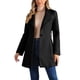 thumbnail image 1 of Abrigo largo de invierno con cinturón para mujer, clásico, de cuello alto, de manga larga, negro, 1 of 8