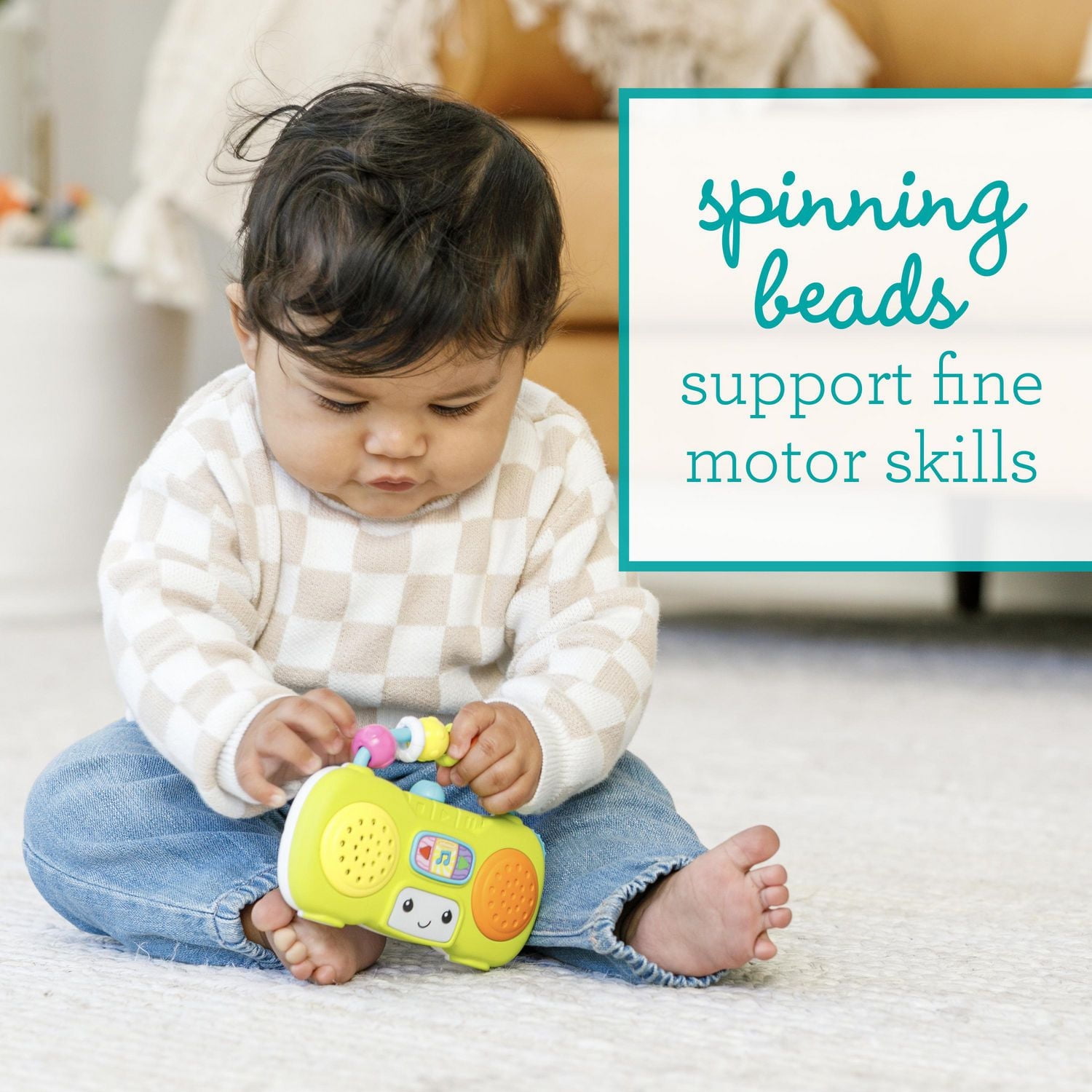 Infantino Music & Light Pretend Mini Boombox, Mini boombox