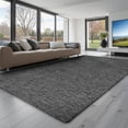 thumbnail image 1 of VEVOR Indoor Plush Area Rugs, 5 x 8 ft Soft Plush Carpet, Furry Shag Area Rugs for Living Room, Bedroom, Sunroom, Modern Home Decor Aesthetic, Non-Shedding, Non-Woven, Slip-Resistant, Dark Gray, 1 of 7