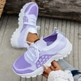 thumbnail image 6 of Xiaoxatg Women's Breathable Casual Sneakers Lightweight Comfortable Walking Shoes Ideal for Daily Activities with Elastic Closure and Flat Heel Design 6.5 Purple, 6 of 9