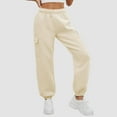 thumbnail image 5 of SNKSDGM Women's Plus Wide Leg Sweatpants Women Tall 32 Inseam Summer Beach Pants for Women Womens Sweatpants Cargo Lined Baggy Athletic Jogger with Pockets 2025 Casual Trendy Pants Fall Outfits, 5 of 8