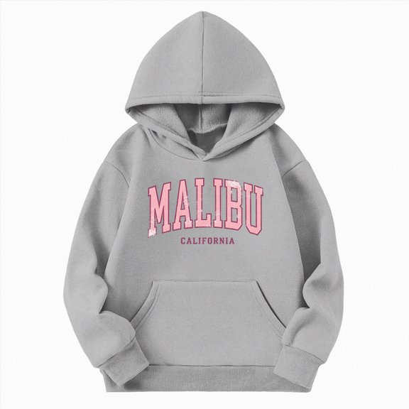 mgoYE Girl's Cute Graphic Crewneck Sweatshirt Long Sleeve Drop Shoulder Pullover Shirt Tops(Grey,3-4 Years)