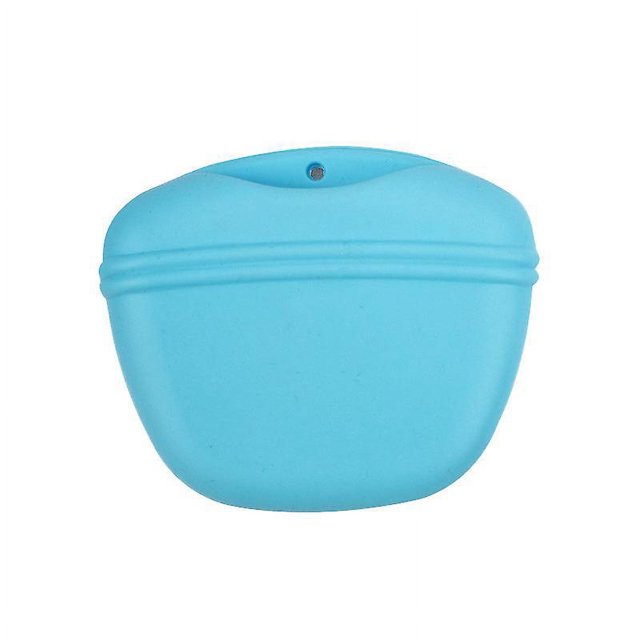 Kit de adiestramiento para perros, bolsa de adiestramiento para perros de silicona, bolsa de golosinas para perros con adiestramiento con clicker para perros, azul