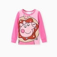 thumbnail image 6 of Peppa Pig Toddler Girls Pajamas Snug Fit Graphic Long Sleeve Top and Pants 2 Piece Pjs Set Size 2-6, 6 of 9