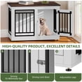 thumbnail image 4 of Uforic 28" Dog Crate Furniture, Wooden Indoor Dog Kennel with Adjustable Feet and 2 Removable Bowls, Dog Crate Side End Table, White, 4 of 9