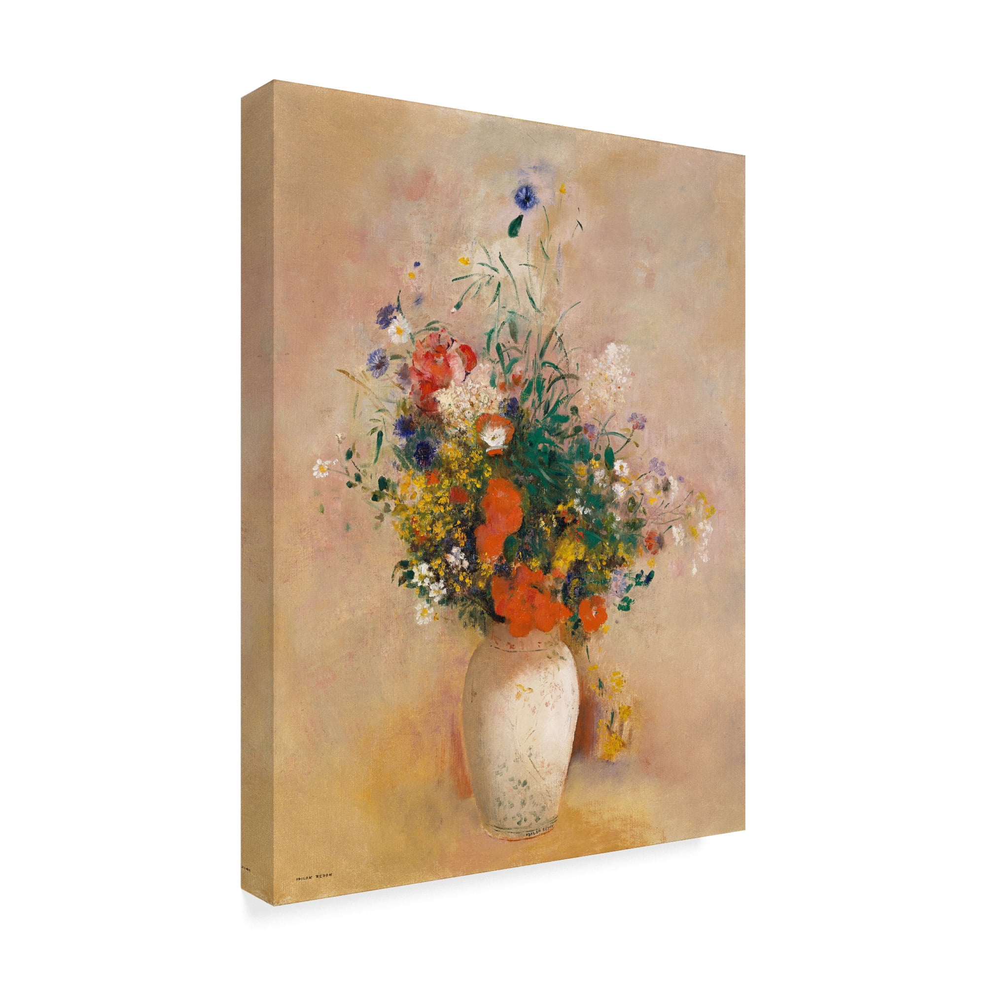 Trademark Fine Art 'Vase Of Flowers' Canvas Art by Odilon Redon