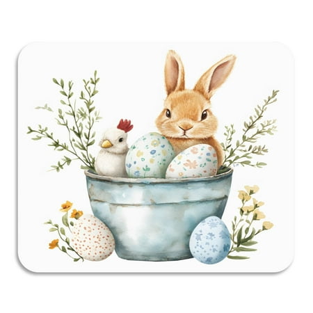 

ALAZA Dish Drying Mat for Kitchen Easter Rabbit Egg Counter Absorbent Draining Pad 15.7 x11.8