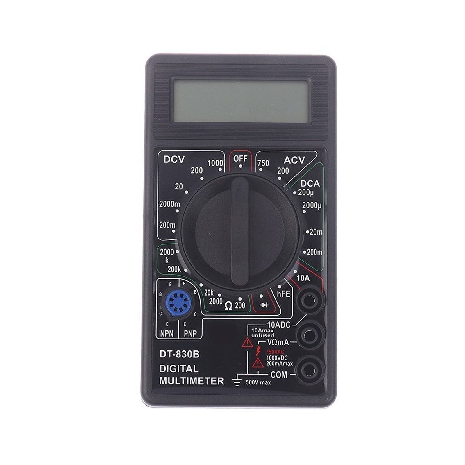 LCD Auto Range Digital Voltmeter Multimeter Ohmmeter Volt Tester Measures Voltage Current