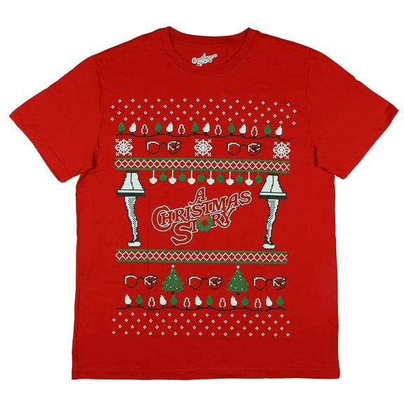 A Christmas Story T-Shirt Men's Icons Ugly Sweater Short Sleeve Top