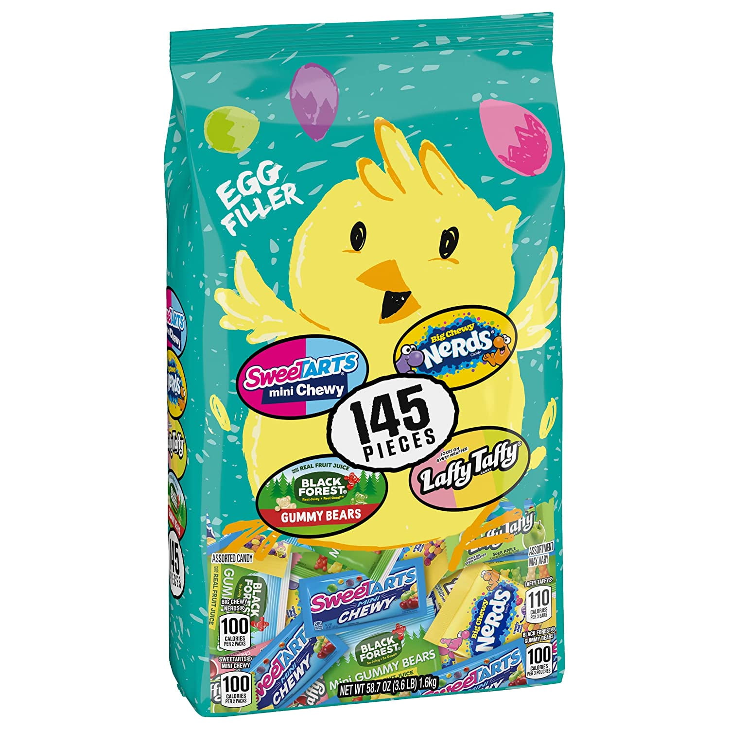 SweeTARTS, Black Forest, Laffy Taffy & Nerds Easter Candy Mix