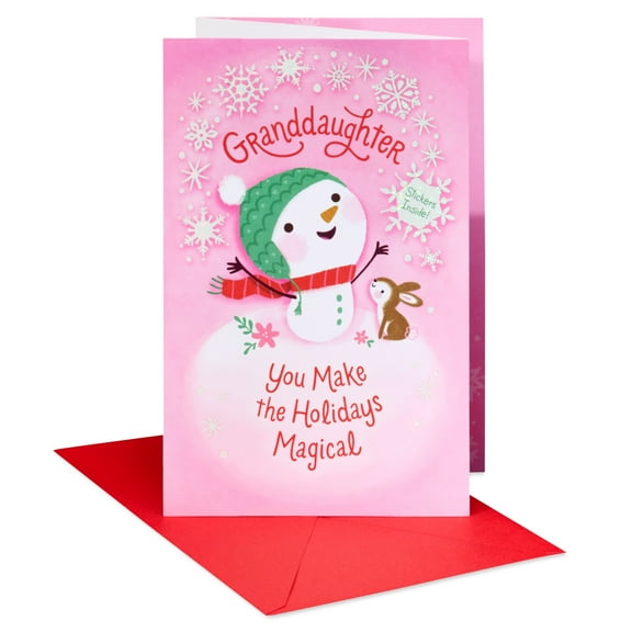 American Greetings Christmas Card for Granddaughter (Christmas Pun Stickers)