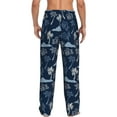 thumbnail image 3 of Uemuo Hawaii Palms Pattern Men's Wide Leg Palazzo Lounge Pants with Pockets Light Weight Loose Comfy Casual Pajama Pants-X-Large, 3 of 9