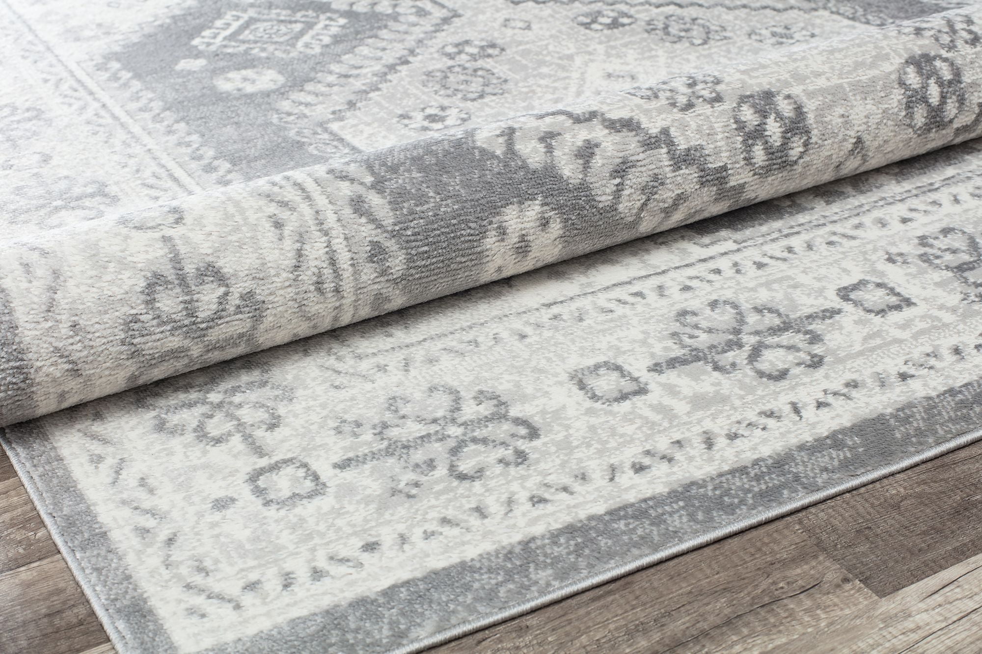 Rugs America Gallagher GL40A Light Grey Vintage Transitional Area Rug, 2'6"x8'