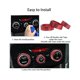 thumbnail image 4 of 3 uds perilla de aire acondicionado Control de volumen cubierta roja anillos embellecedores para Xv Forester 2018-2023 consola central de coche K, 4 of 5