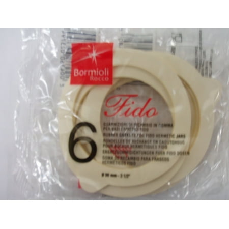 Fido Bormioli Le Parfait Jar Rubber Gaskets Seals Original From Italy Sealed Pack of 6, 6 piece package in factory sealed branded (bormioli rocco) pack from.., By Bormioli Rocco
