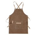 thumbnail image 1 of Bbq, delantal de lona, babero, delantal de cocina para hombres y mujeres, caqui Afortunado Sencillez, 1 of 4