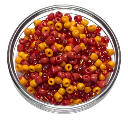 Cousin Red & Orange E-Beads, 1.41 Oz., 1 Each