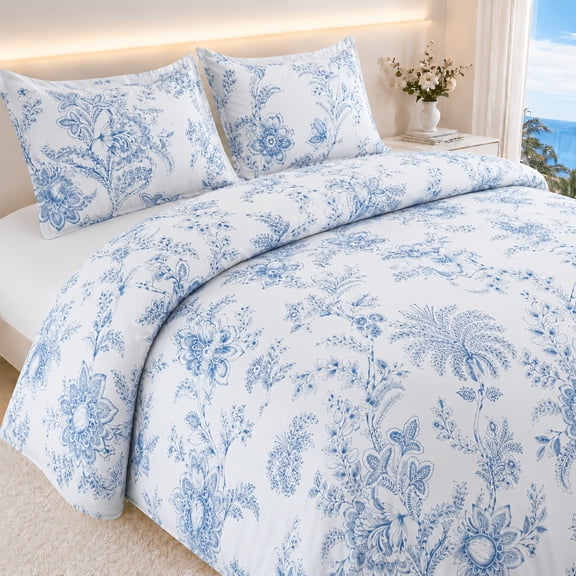 2pcs Twin Floral Comforter Set Lightweight Breathable, And Suitable For All Seasons. Includes 1Comforter And 1 Pillowcases