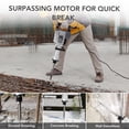 thumbnail image 6 of SDS-Hex Jack-Hammer 14-Amp 30-Pound, 2200W Electric Jackhammer 1-1/8", Heavy Duty Electric Concrete Breaker, Dem。o Demolition Chipping Hammer Concrete with Flat Chis.el Bull Point Chis.el, 6 of 9