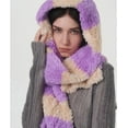 thumbnail image 2 of Kukuzhu Fuzzy Scarf Accessories Striped Scarf Winter Scarf Sweater Scarf Sweater Scarf Aesthetic Accessories, 2 of 7