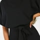 thumbnail image 2 of Sonducket Mono de manga larga con cuello para mujer, mono de cintura alta de Color sólido con cinturón, ropa de moda elegante conjuntos de ropa Negro SG Sonducket AP010360-16, 2 of 6