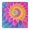Rainbow Tie Dye-1, variant on Rainbow Tie Dye Mandala Pattern Square Fitted Tablecloth with Elastic Edge,Square Table Cover,Washable Elastic Table Cover for Home Kitchen Party Decor 34"x34"