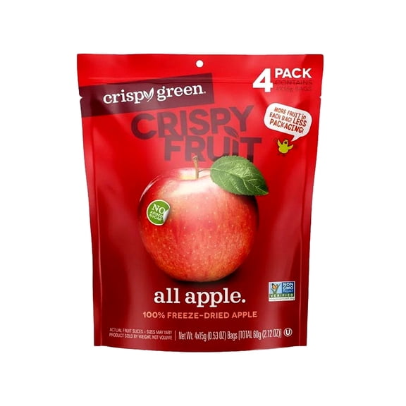 Crispy Green - Crispy Fruit Dried Apple, 2.12oz | Pack of 8