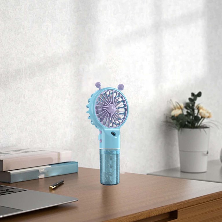 MIST DESK FAN 卓上扇風機 Desk Fan Qwtwty Portable Handheld Misting Fan - Rechargeable