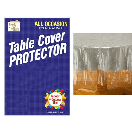 Transparent Smoke Plastic Cover - Clear Plastic Tablecloth Protector Table Cloth Vinyl 60