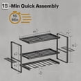 thumbnail image 4 of Power Tool Organizer for Tool Storage  Drill Holder Wall Mount with Charging Station  Tool Holder and Storage Rack for Garage Organization  Heavy Duty Metal Tool Shelf with Battery Holder, 4 of 8