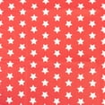 thumbnail image 3 of Waverly Inspirations Rectangular Elastic Fitted Table Cover Waterproof Vinyl Tablecloth With Flannel Backing, 6Ft Table, 72" x 30", White Stars With Red Base, 4 PK, 3 of 6