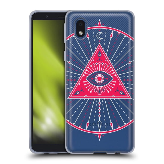 Head Case Designs Officially Licensed Cat Coquillette Evil Eye Pink Mandala Soft Gel Case Compatible with Samsung Galaxy A01 Core (2020)