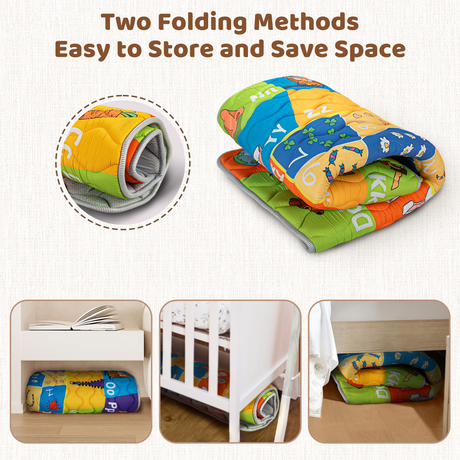 Beavtaens Baby Play Mat 50" × 50" Foam Playpen Mat photo 4