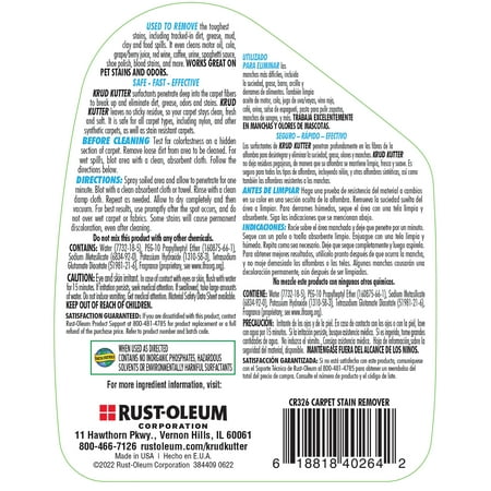 Krud Kutter Instant Carpet Stain Remover Plus Deodorizer, 32 oz