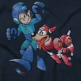 thumbnail image 2 of Classic Video Game Mega Man and Rush Unisex Plus Size Zip Hoodie Brisco Brands 2X, 2 of 5