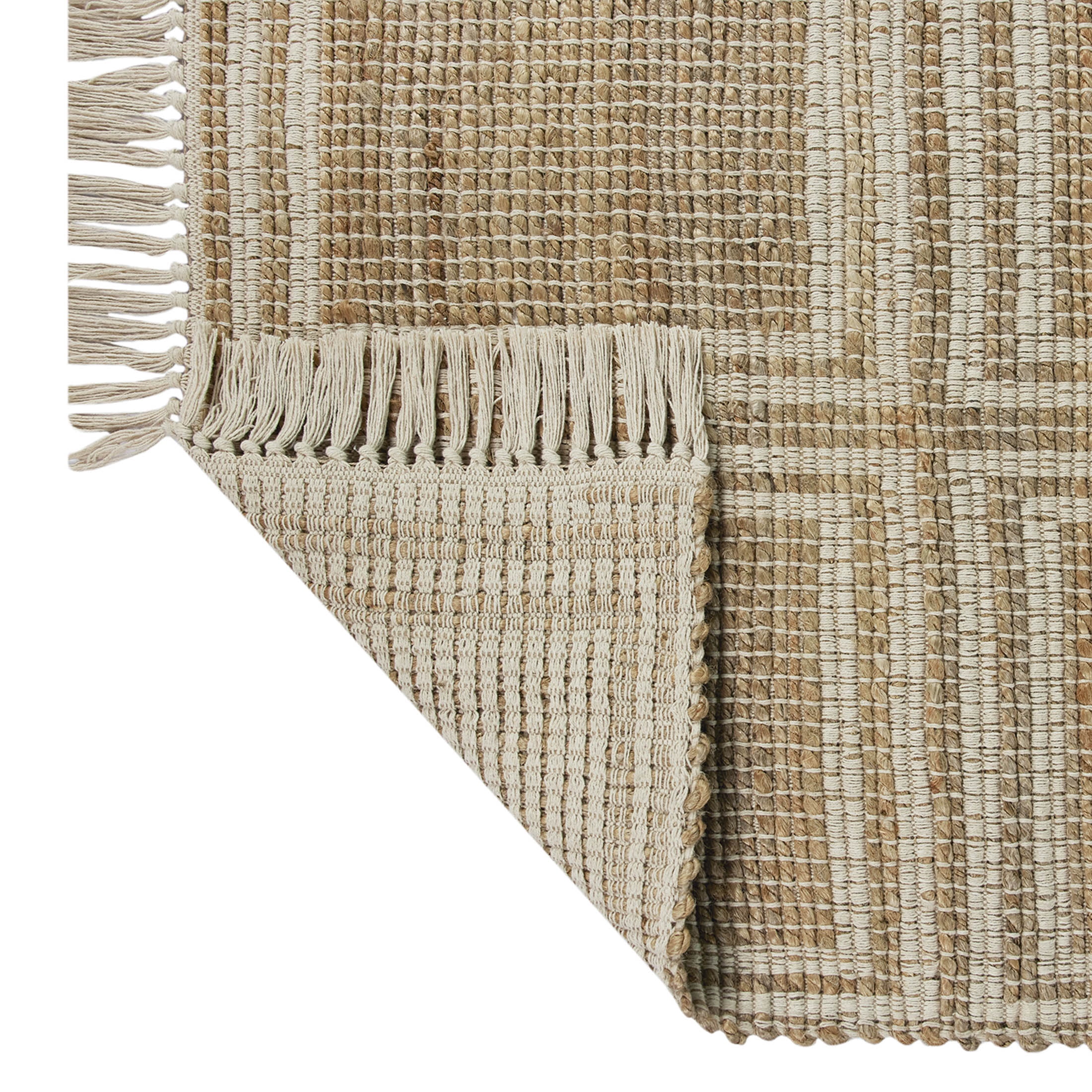Better Homes & Gardens Ivory & Natural Interlocking Jute 30" x 102" Runner Rug
