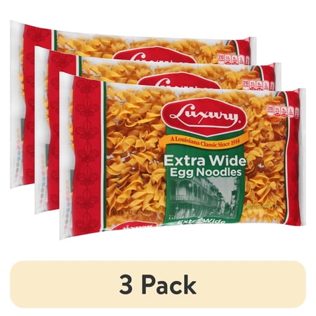 (3 pack) Luxury 12 oz Extra Wide Egg Noodle Pasta