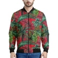 thumbnail image 5 of Chaqueta bomber con estampado de hojas de plátano tropical para hombre, sudadera de manga larga en 3D, chaqueta bomber de calle de gran tamaño con cremallera, 5 of 5